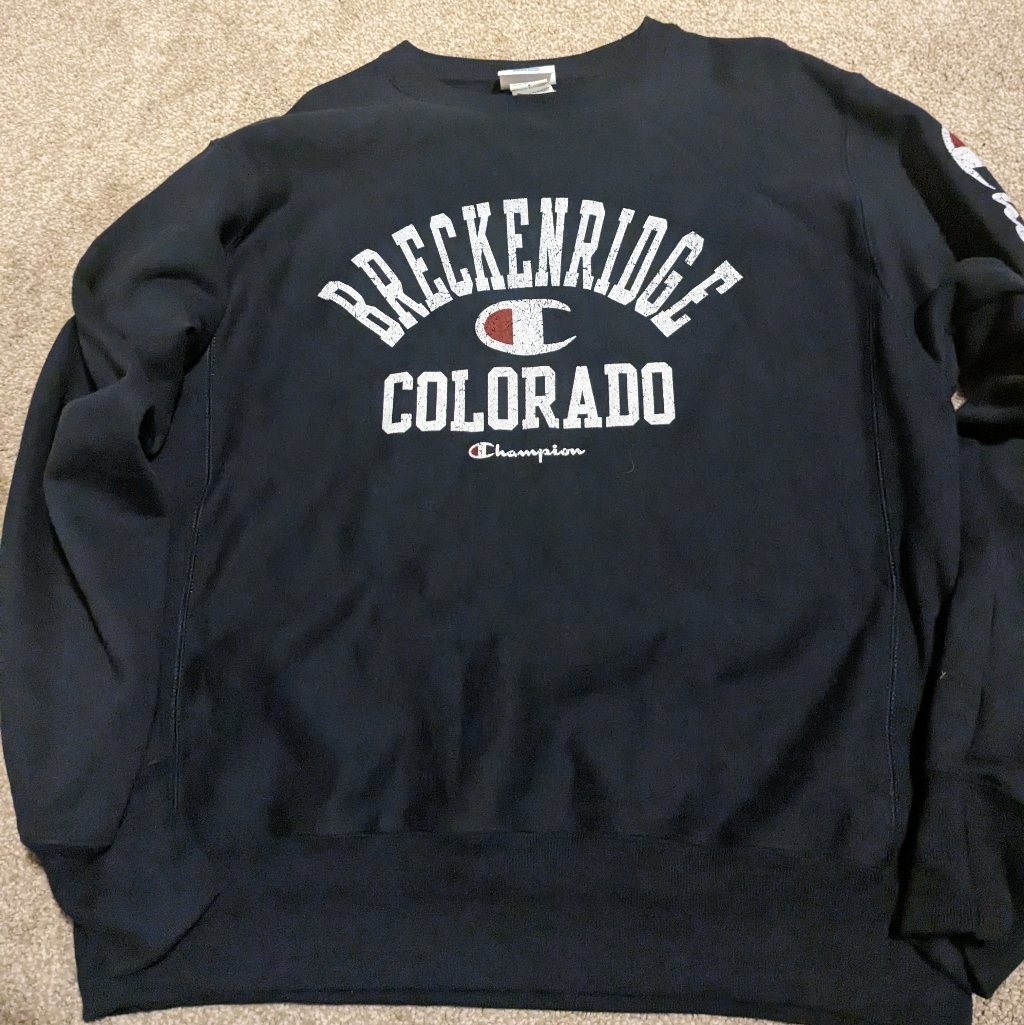 Champion Breckenridge Sweatshirt Blue Size Medium